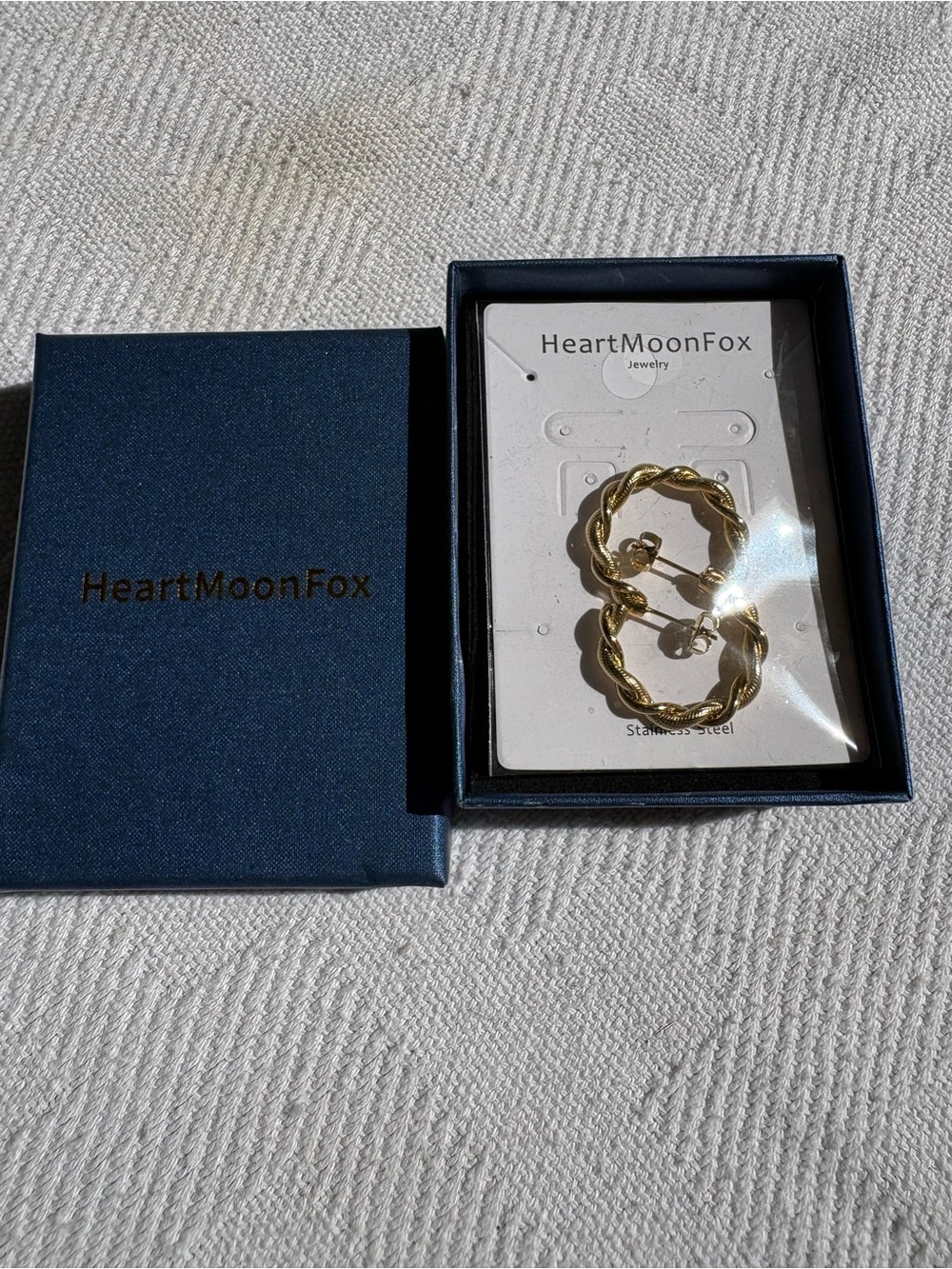 Gold Twisted Hoop Earrings